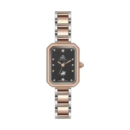Paris Polo Club PPC-FA04-RG-BK Black Dial Butterfly Clasp Women Watch